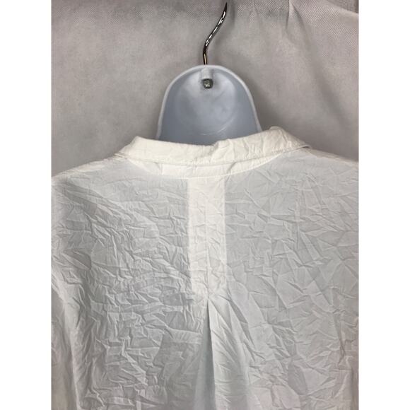 Spirithouse Crinkle Ranger Shirt Button Swing Top M White Lighweight Lagenlook - Picture 9 of 15